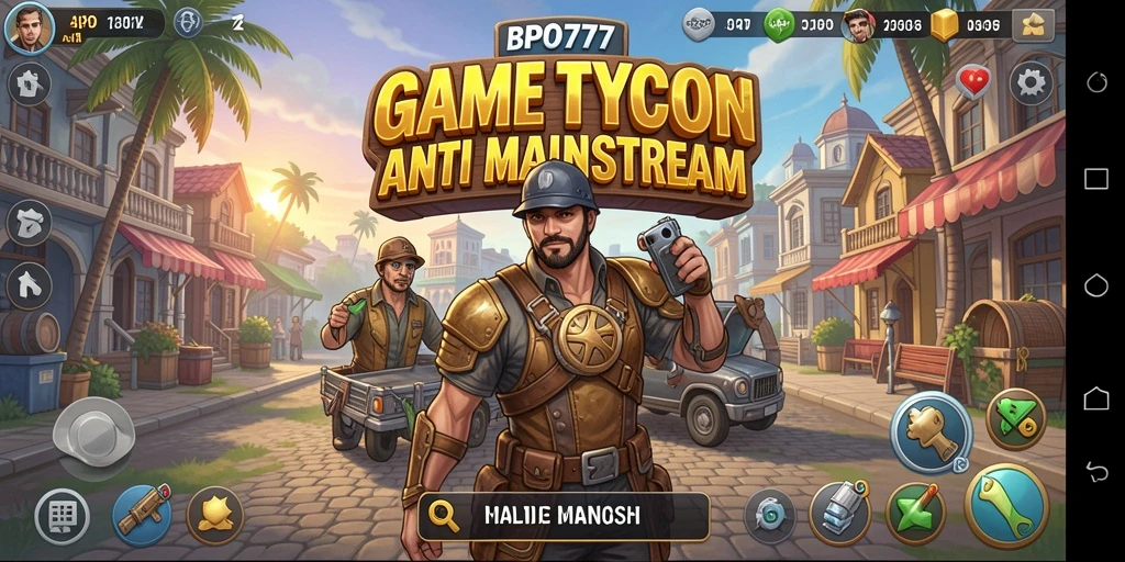 Tampilan game BPO777 saat pengelolaan bisnis Tycoon.