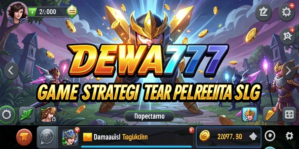 Screenshot DEWA777 menampilkan pertempuran epik dalam gameplay SLG.