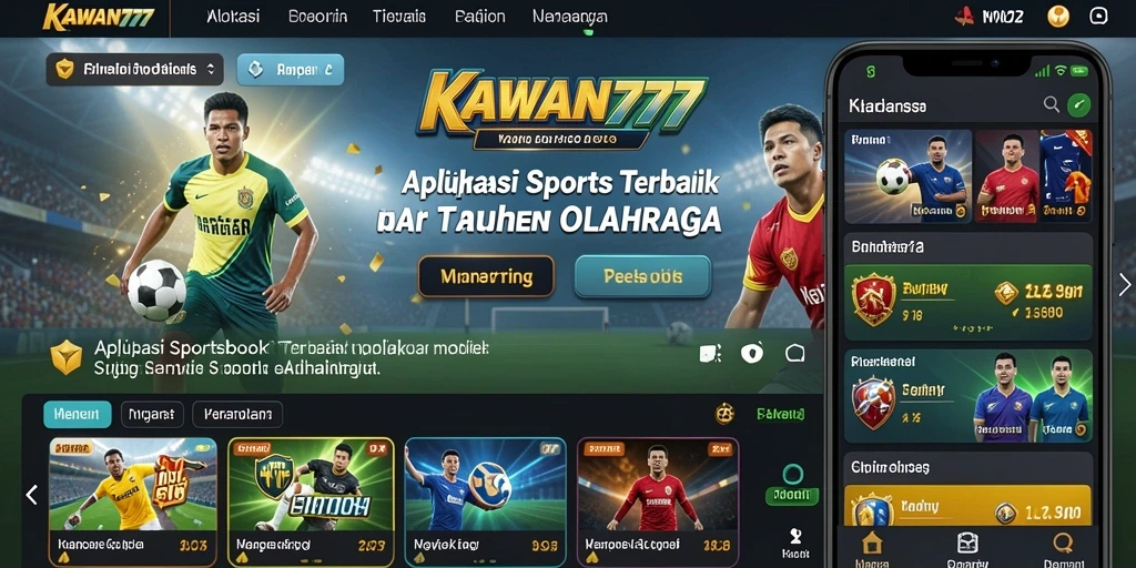 Tampilan gameplay Sportsbook dari KAWAN777 dengan berbagai pilihan taruhan.