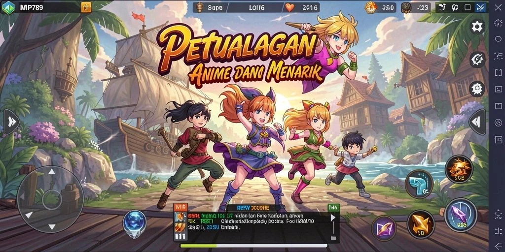 Tampilan gameplay seru dari karakter Anime di MVP789.
