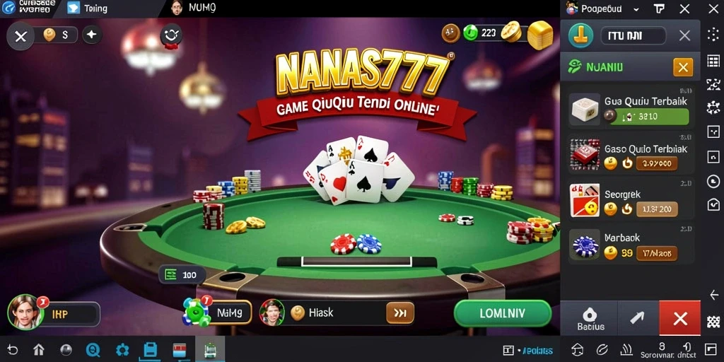 Tampilan gameplay menarik dari NANAS777 dalam permainan QiuQiu.