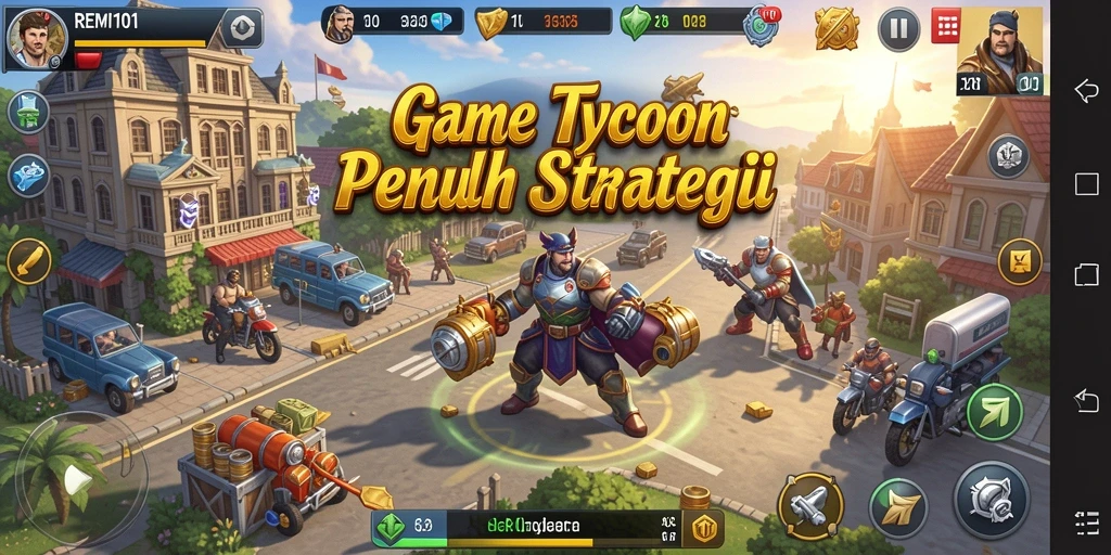 Tampilan gameplay Tycoon yang seru dan mendebarkan di REMI101.