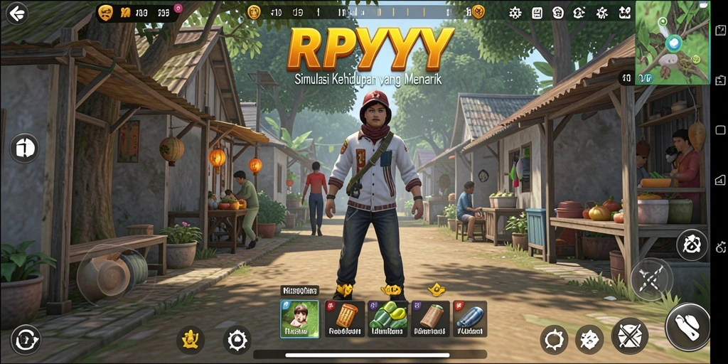Tangkapan layar RPYYY menampilkan gameplay simulasi yang mendetail.