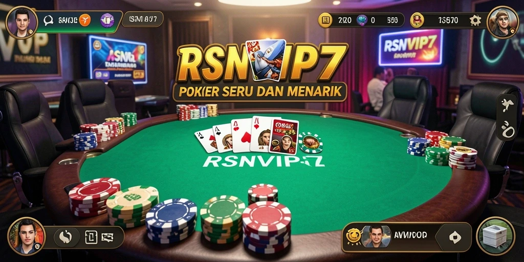 Tampilan menarik dari gameplay poker di RSNVIP7.